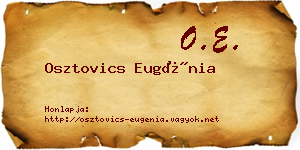 Osztovics Eugénia névjegykártya